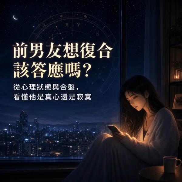 前男友想復合該答應嗎?從心理狀態與合盤,看懂他是真心還是寂寞